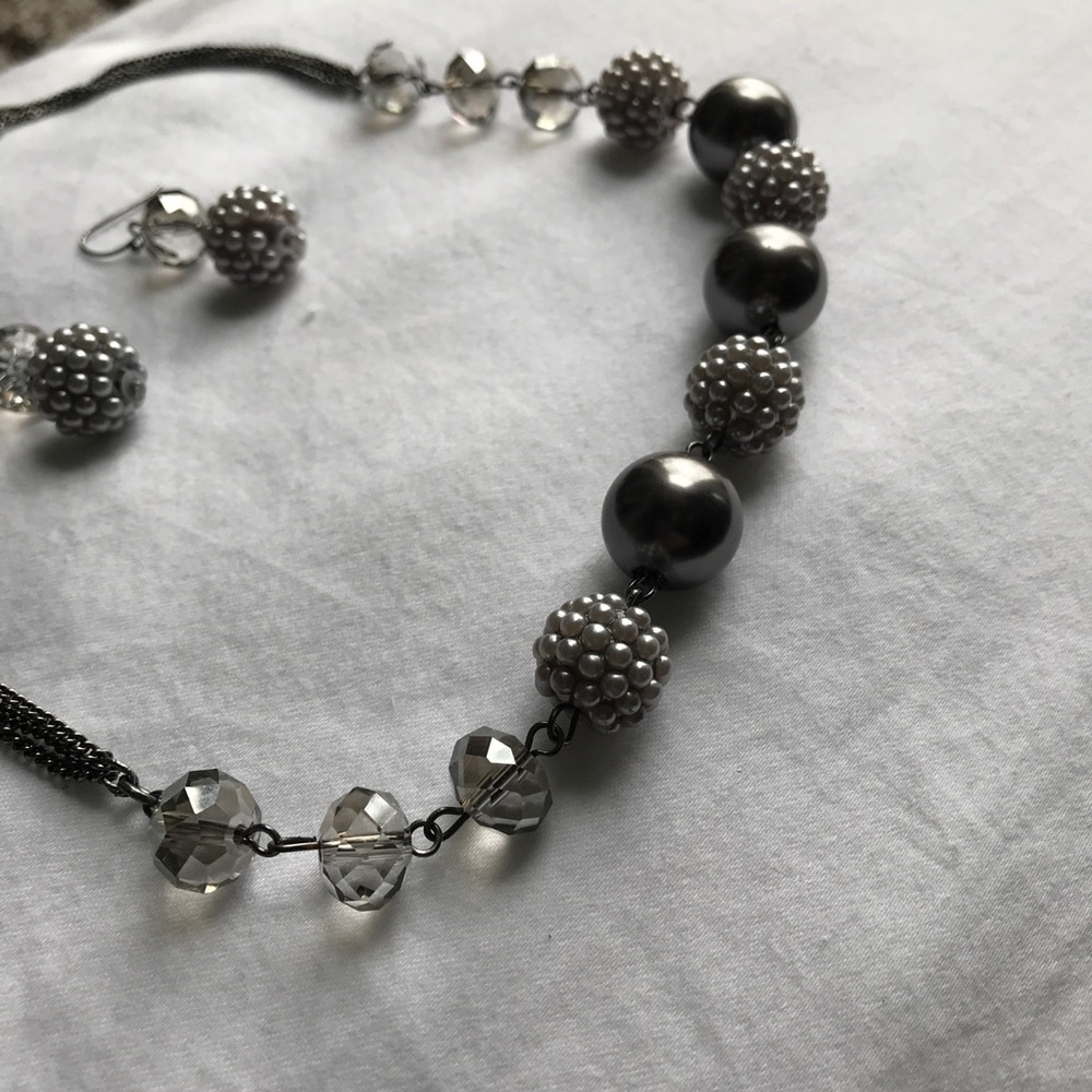 Black and silver necklace